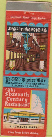 Matchbook Cover - Sixteenth Century Restaurant Fitchburg MA