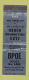 Matchbook Cover - Elks Lodge Las Vegas NV Rodeo WEAR