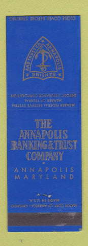 Matchbook Cover - Annapolis Bank and Trust MD