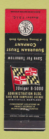 Matchbook Cover - Suburban Trust Company Hyattsville MD