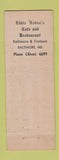 Matchbook Cover - Eddie Naden's Cafe Restaurant Baltimore MD Christmas