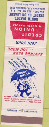 Matchbook Cover - Credit Union Jamestown ND