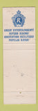Matchbook Cover - Riviera Hotel Casino Las Vegas NV