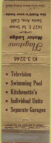 Matchbook Cover - Flagstone Motor Lodge Santa Ana CA
