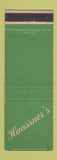 Matchbook Cover - Haussner's Baltimore MD restaurant