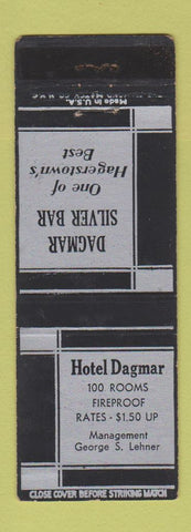 Matchbook Cover - Hotel Dagmar Hagerstown MD WORN