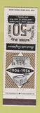 Matchbook Cover - Second National Bank Towson MD 1956