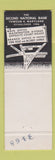 Matchbook Cover - Second National Bank Towson MD 1956
