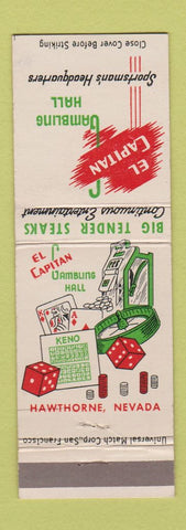 Matchbook Cover - El Capitan Casino Hawthorne NV