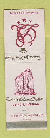 Matchbook Cover - Detroit Leland Hotel MI WEAR