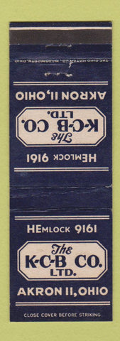 Matchbook Cover - KCB Akron OH paper reproductions copies