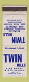 Matchbook Cover - Twin Mills Steak Restaurant Forestville OH