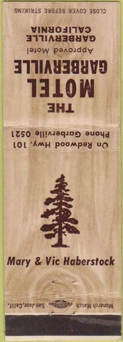 Matchbook Cover - Motel Garberville Garberville CA