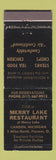 Matchbook Cover - Merry Lake Restaurant Camden MI WEAR