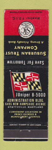 Matchbook Cover - Suburban Trust Company Hyattsville MD