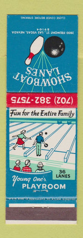 Matchbook Cover - Showboat Lanes Bowling Las Vegas NV