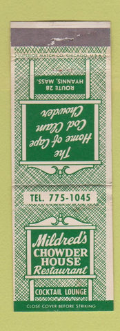 Matchbook Cover - Mildred's Chowder House Hyannis MA