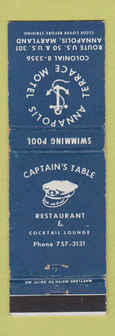 Matchbook Cover - Annapolis Terrace Motel MD WEAR