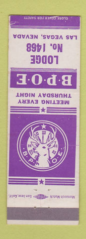 Matchbook Cover - Elks Lodge Las Vegas NV
