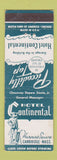 Matchbook Cover - Hotel Continental Cambridge MA