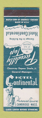 Matchbook Cover - Hotel Continental Cambridge MA
