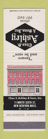 Matchbook Cover - Chas Ashley and Sons New Bedford MA Insurance