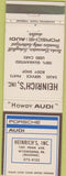 Matchbook Cover - Porsche Audi Wyomissing PA