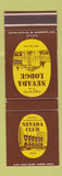 Matchbook Cover - Nevada Lodge North Lake Tahoe NV WEAR