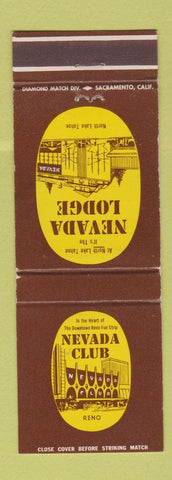 Matchbook Cover - Nevada Lodge North Lake Tahoe NV WEAR