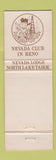 Matchbook Cover - Nevada Lodge North Lake Tahoe NV WEAR