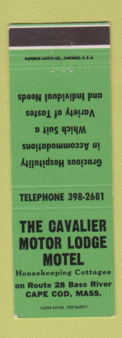 Matchbook Cover - Cavalier Motor Lodge Motel Bass River MA Cape Cod