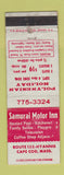 Matchbook Cover - Samurai Motor Inn Hyannis MA Cape Cod WORN Polynesian