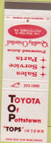 Matchbook Cover - Toyota of Pottstown PA