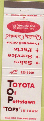 Matchbook Cover - Toyota of Pottstown PA