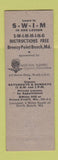 Matchbook Cover - Breezy Point Beach Willows MD