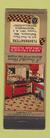 Matchbook Cover - Armstrong Linoleum Baltimore MD WEAR
