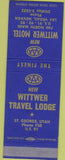 Matchbook Cover - Wittwer Motel Las Vegas NV St George UT