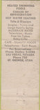 Matchbook Cover - Wittwer Motel Las Vegas NV St George UT