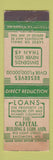 Matchbook Cover - Capital Building and Loan Baltimore MD WEAR