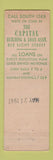 Matchbook Cover - Capital Building and Loan Baltimore MD WEAR