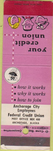 Matchbook Cover - Credit Union Anchorage AK