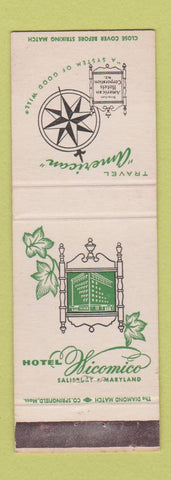 Matchbook Cover - Hotel Wicomico Salisbury MD