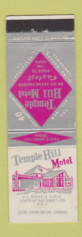Matchbook Cover - Temple Hill Motel Salisbury MD