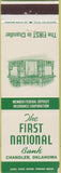 Matchbook Cover - First National Bank Chandler OK