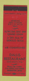 Matchbook Cover - Dallis Restaurant Hamilton OH