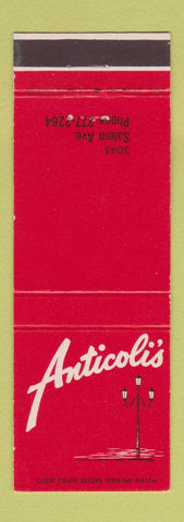 Matchbook Cover - Anticoli's Restaurant Dayton OH