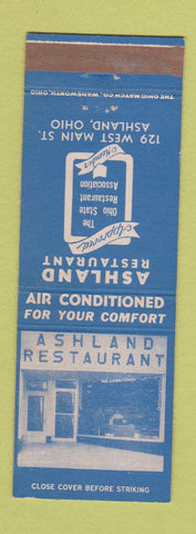 Matchbook Cover - Ashland Restaurant Ashland OH
