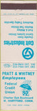 Matchbook Cover - Pratt Whiney Credit Union West Hartford CT