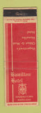 Matchbook Cover - Hamilton Hotel Hagerstown MD WEAR