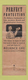 Matchbook Cover - Reliance Life Insurance Baltimore MD Seaboard